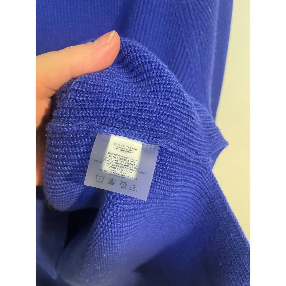 Title Nine Offsite Synergy Turtleneck Sweater Blue/Purple Size‎ Medium